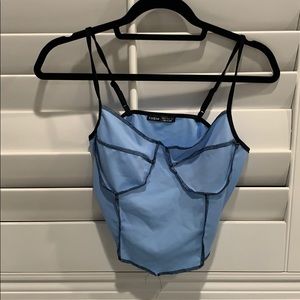 Blue blush tank top